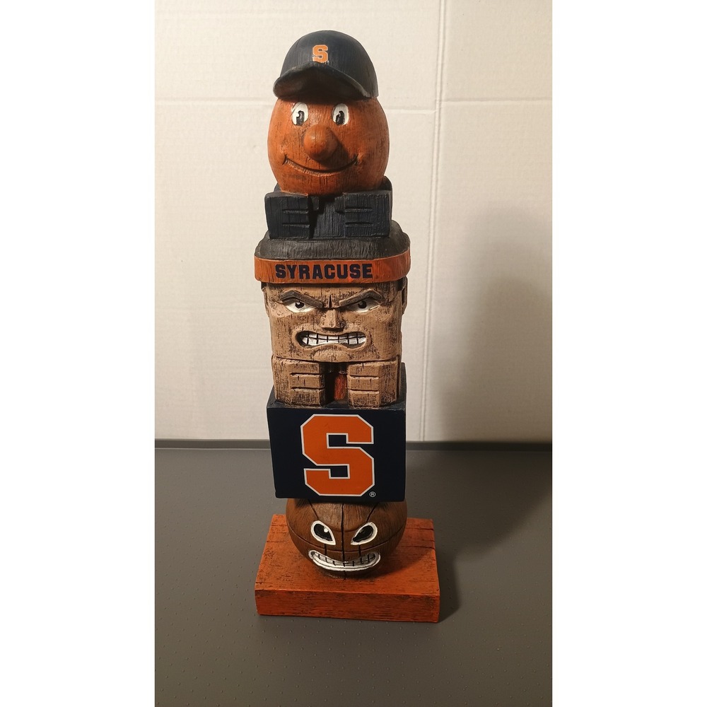Evergreen Syracuse Orange Totem Statue NCAA 16in Orange Excellent Fan Decor